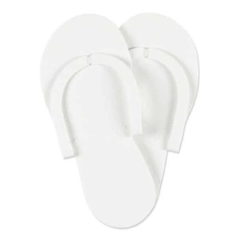 White Pedicure Slippers - 12 Pack