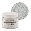 Powder Polish Dip System - Silver w/ Silver Glitter Dipping Powder 45g (1.6oz)