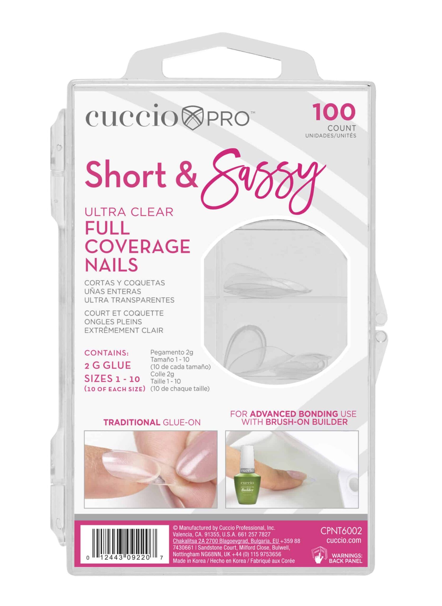 Cuccio Pro Short & Sassy Full Cover Tips 100ct