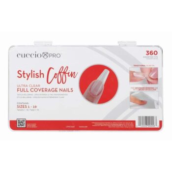 Stylish Coffin Ultra Clear Full Cover Tips 360ct