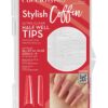 Stylish Coffin Half Well Tips 100ct including 2g Nail Glue