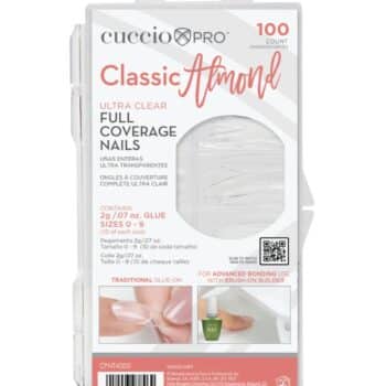 Cuccio Pro Classic Almond Ultra Clear Full Cover Tips 100pk