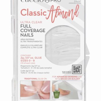 Classic Almond Ultra Clear Full Cover Tips 100c