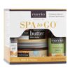 Spa To Go Kit - 8oz Sea Salt Scrub & 8oz Butter Blend, Scentual Spa Mist & Roll on Cuticle Oil - Milk & Honey - NEW