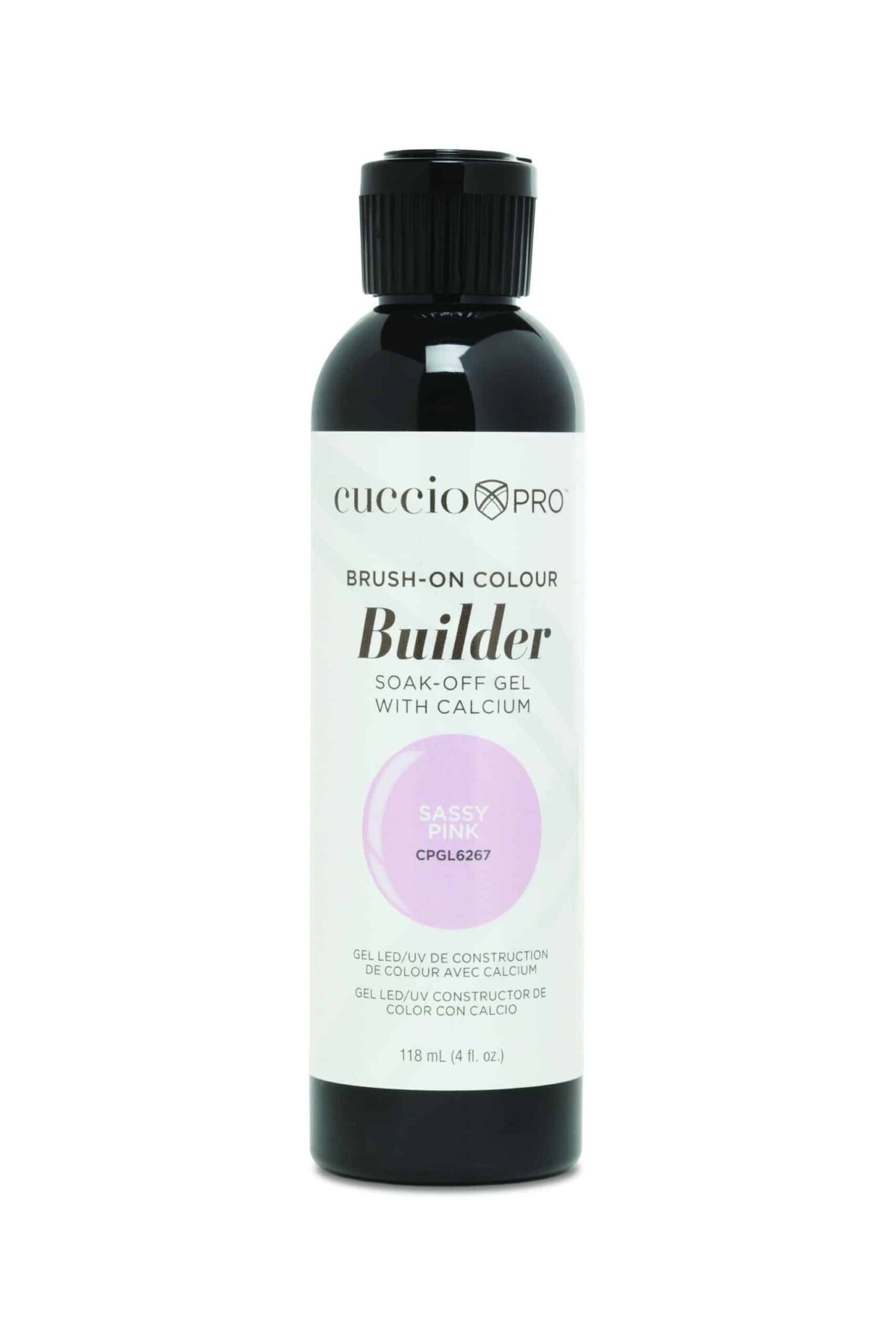 Cuccio Pro Brush On Colour Builder Gel with Calcium – Sassy Pink | LED/UV - 118ml