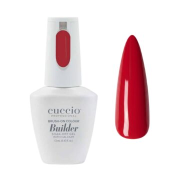 Cuccio Pro Brush On Colour Builder Gel with Calcium – Scarlet | LED/UV