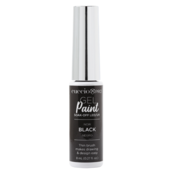 Gel Paint with Striping Brush for Nail Art Black