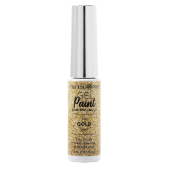 Gel Paint with Striping Brush for Nail Art Gold