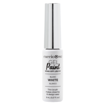 Gel Paint with Striping Brush for Nail Art White