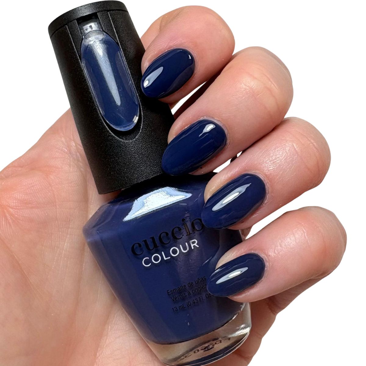 Feeling Evoked - Deep Blue Creme Professional Nail Lacquer - Cuccio Colour Nail Polish 13ml - Image 2
