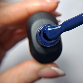 Cuccio Feeling Evoked gel nail polish brush showing deep dark highly pigmented colour