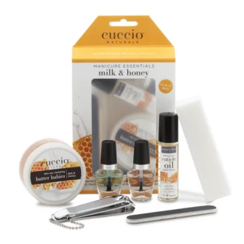 Professional Manicure Essentials Starter Set – Travel Nail Care Kit with Milk & Honey
