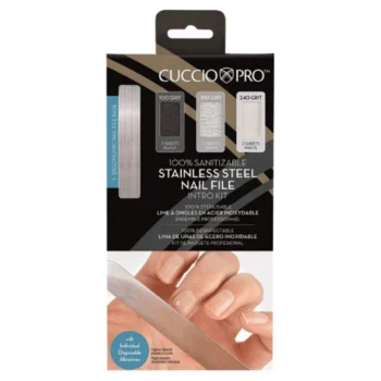Cuccio Pro Stainless Steel Nail File Intro Kit | Professional Manicure & Nail Shaping Tool