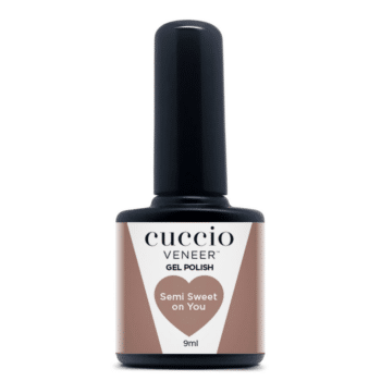 Cuccio Colour Veneer professional gel nail polish bottle showing premium salon grade nail colour packaging.